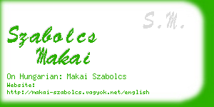 szabolcs makai business card